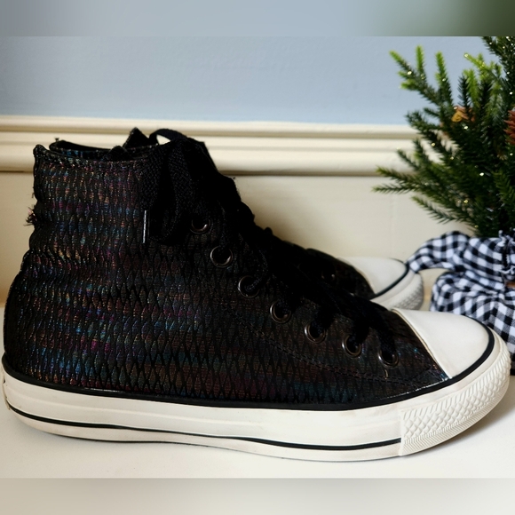 Converse Chuck Taylor Snake Lurex Hi-Top Sz 9 - Picture 4 of 8